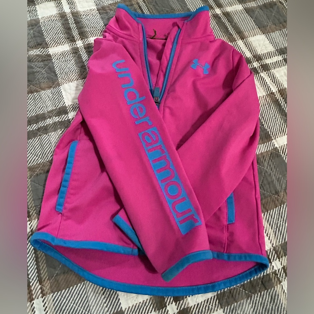 Under Armour Kids Pink and Blue Jacket - Picture 3 of 5
